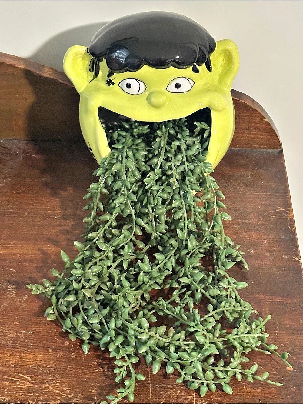 Halloween Planter with Artificial Plants
